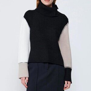 SIMKHAI - FLORES SWEATER - BLACK MULTI - SIZE LARGE